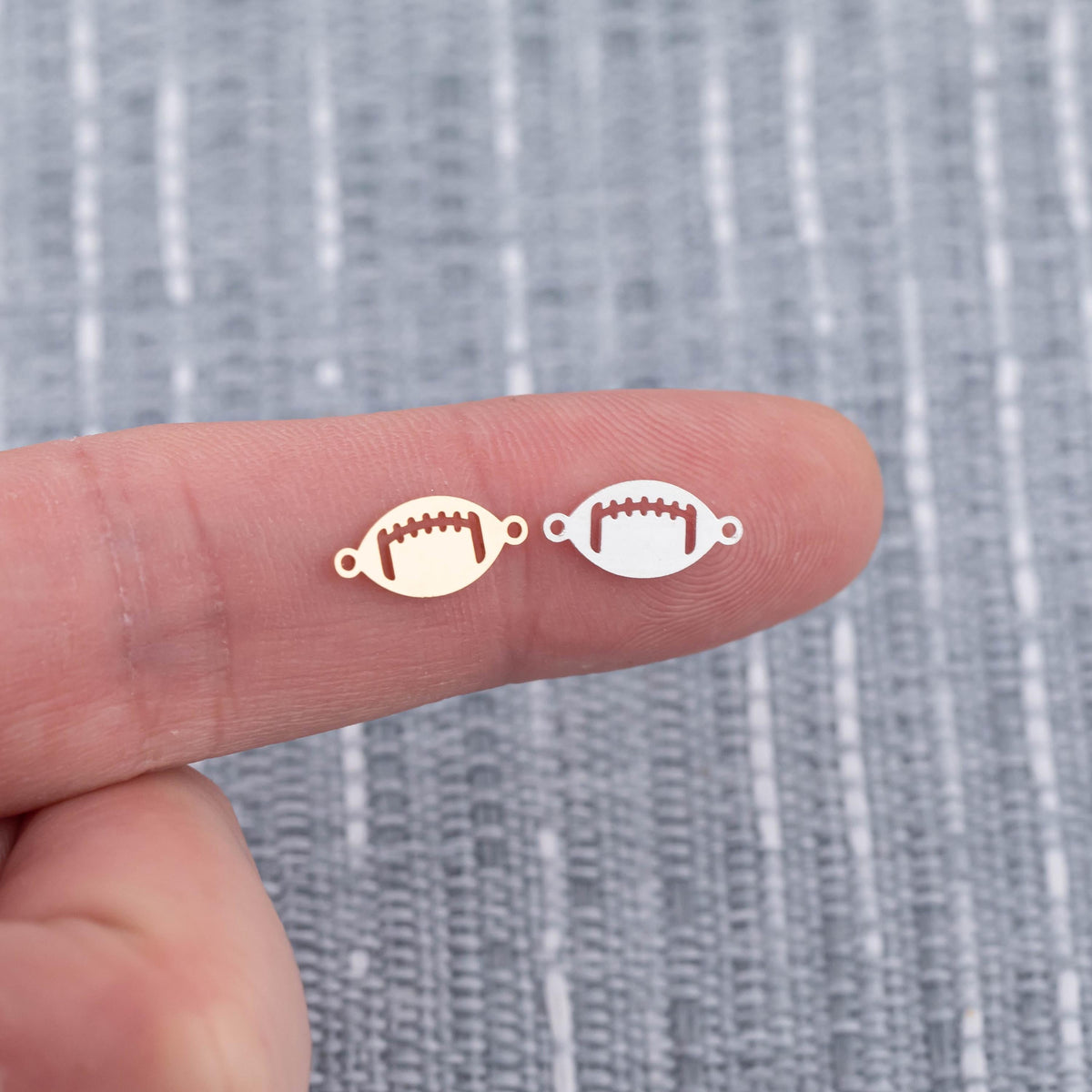 Football Connector Permanent Jewelry Connectors 14K Gold Filled or 925 Sterling Silver Gold Filled Connectors Bracelet Necklace Supply