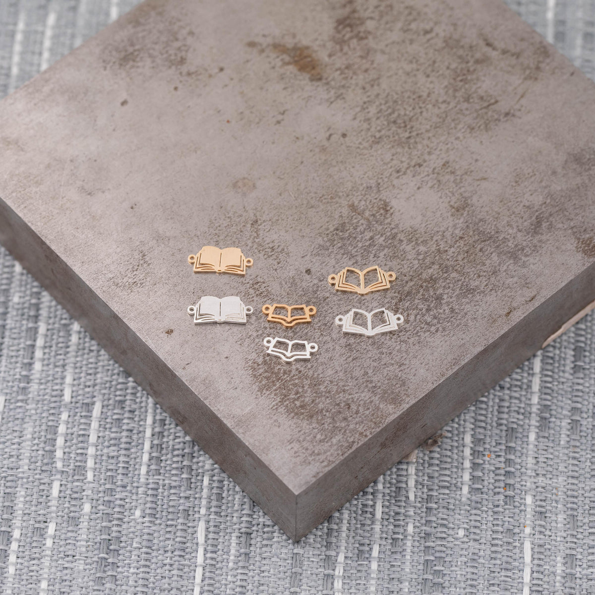 Book connector for Permanent Jewelry 14K Gold Filled sterling silver connector pendant Book Connectors