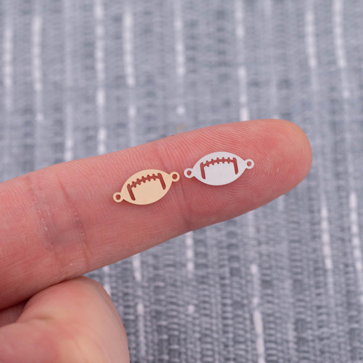 Football Connector Permanent Jewelry Connectors 14K Gold Filled or 925 Sterling Silver Gold Filled Connectors Bracelet Necklace Supply