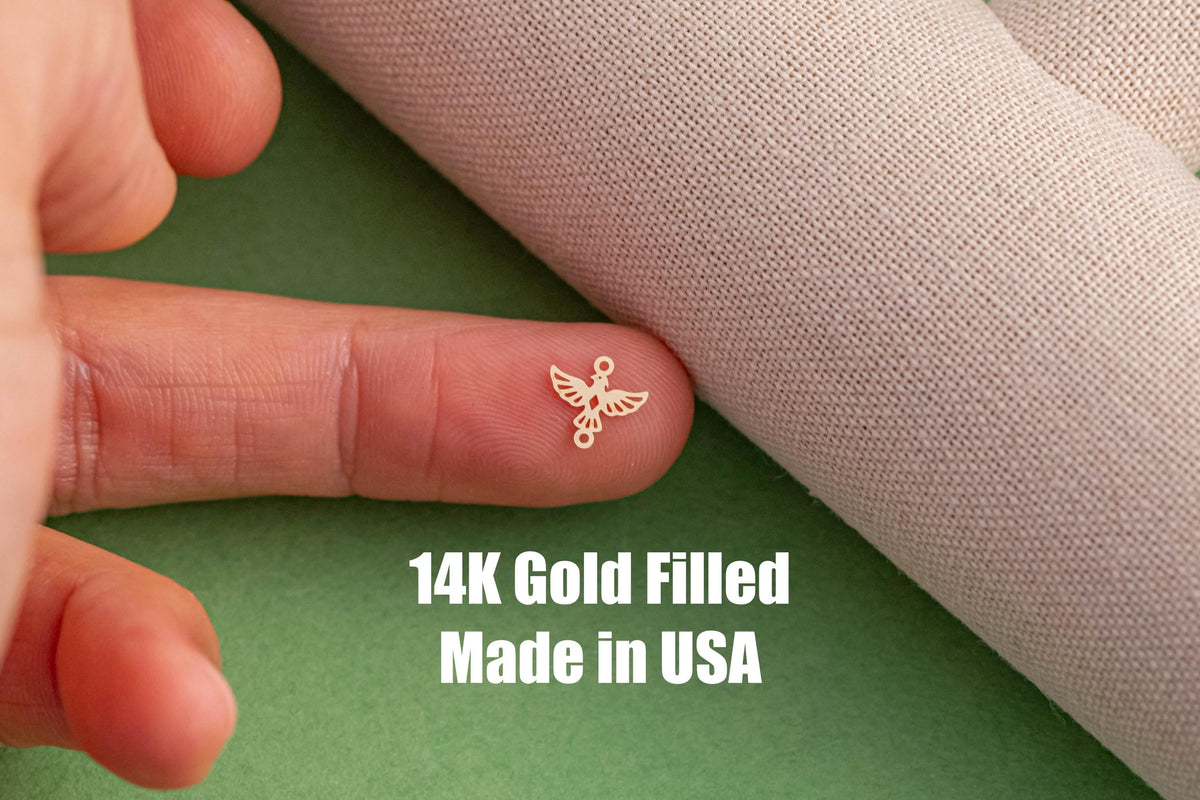 Southwestern Thunderbird Permanent Jewelry Connector - 14kt gold filled or Sterling Silver - Made in the USA