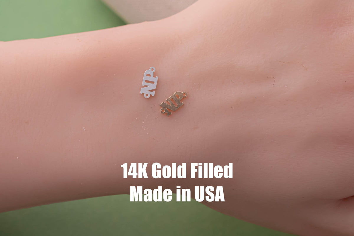 Nurse Connector NP RN Registered Nurse Connector for Permanent Jewelry Connectors 14kt gold filled or Sterling Silver - Made in the USA