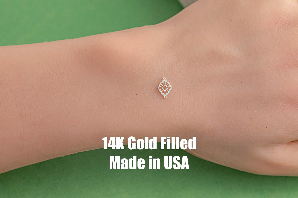 Southeastern Motif Buckle Star Permanent Jewelry Connector - 14kt gold filled or Sterling Silver - Made in the USA