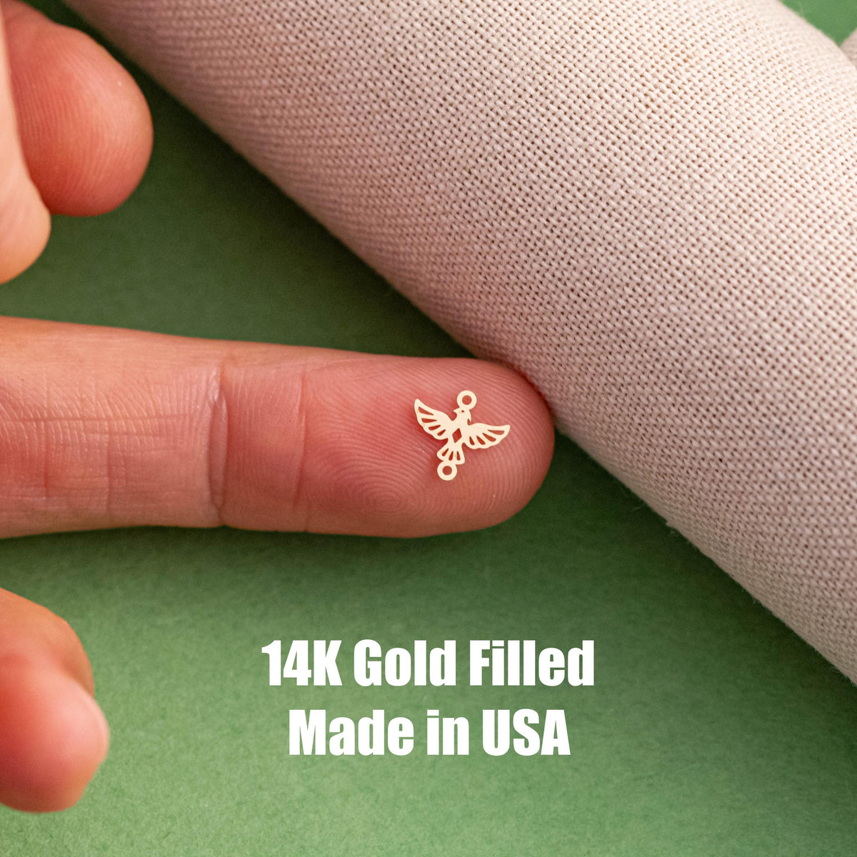 Southwestern Thunderbird Permanent Jewelry Connector - 14kt gold filled or Sterling Silver - Made in the USA