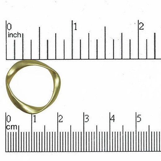 20mm Twisted Round Connector - Made of Pewter - Sold Individually - K3