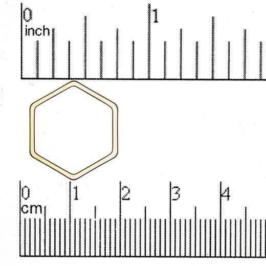 18mm Soldered Hexagon Connector Link - Made of plated brass - Sold individually - K85