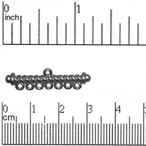 30mm x 3mm 7 to 1 Loop Reducer Connector - Sold by the Piece - Made of Pewter - Multiple Finishes - K86