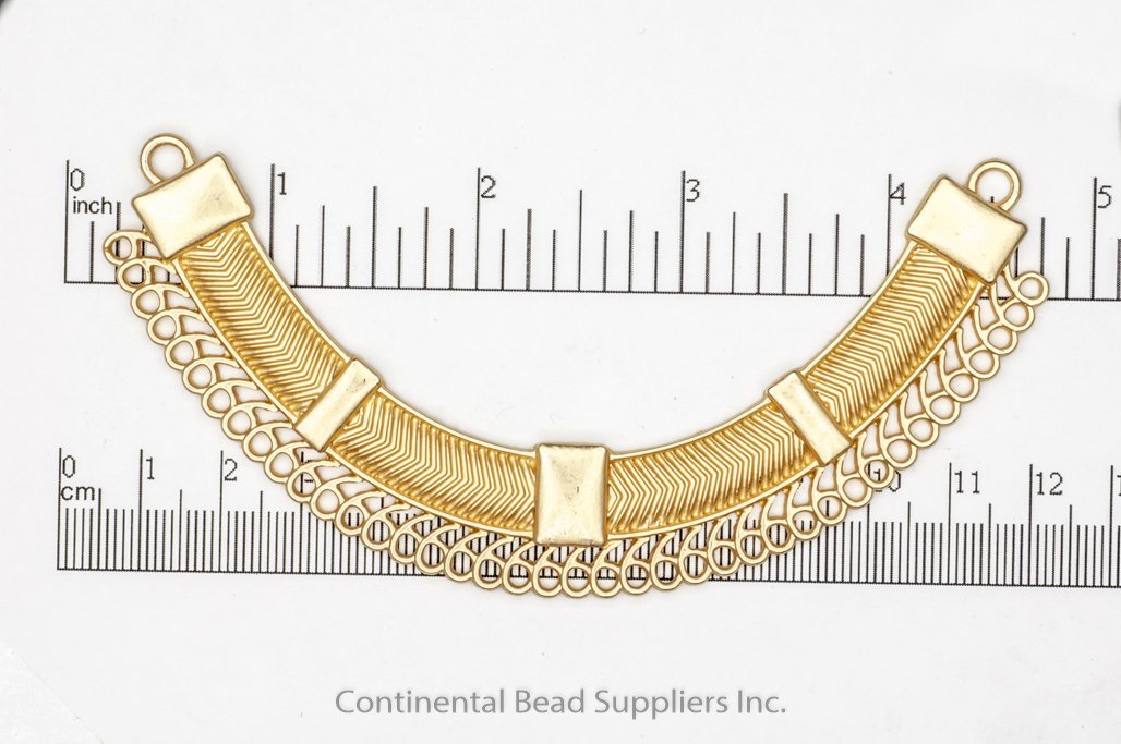 109mm Contemporary Collar Pendant - Made of Pewter - 2 Loops and 43 Holes - Available in 5 Finishes - K97