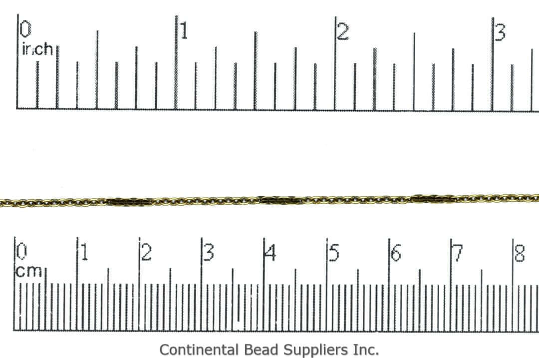 2mm x 1.5mm Petite Cable and Solder link Chain Sold by The Foot - CH 882