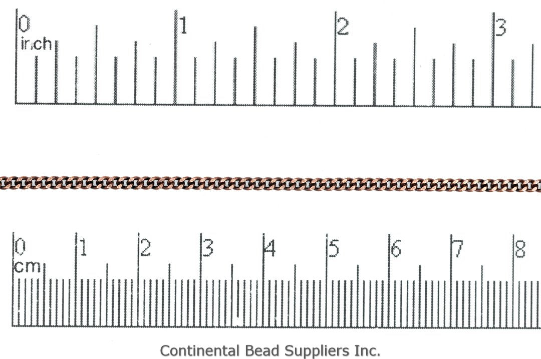 2.2mm Delicate Flat-Curb Chain sold by the Foot - CH 888