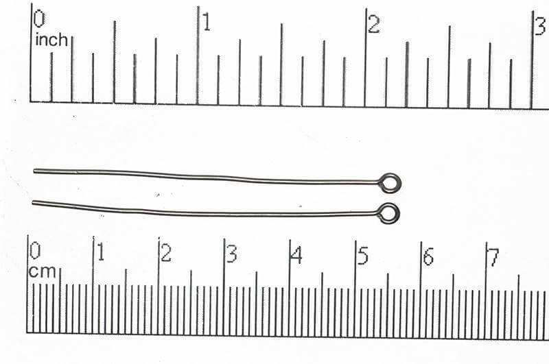2 Inch Eye Pin - 20 Gauge Wire available in Multiple Colors made from Brass sold Individually - E/P2