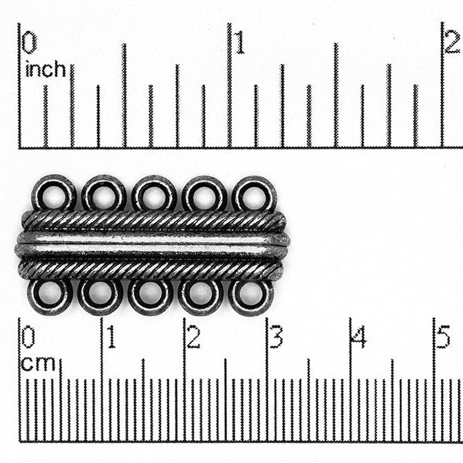 32mm x 17mm Magnetic 5 loop Clasp Sold by the Piece - CL/MC9