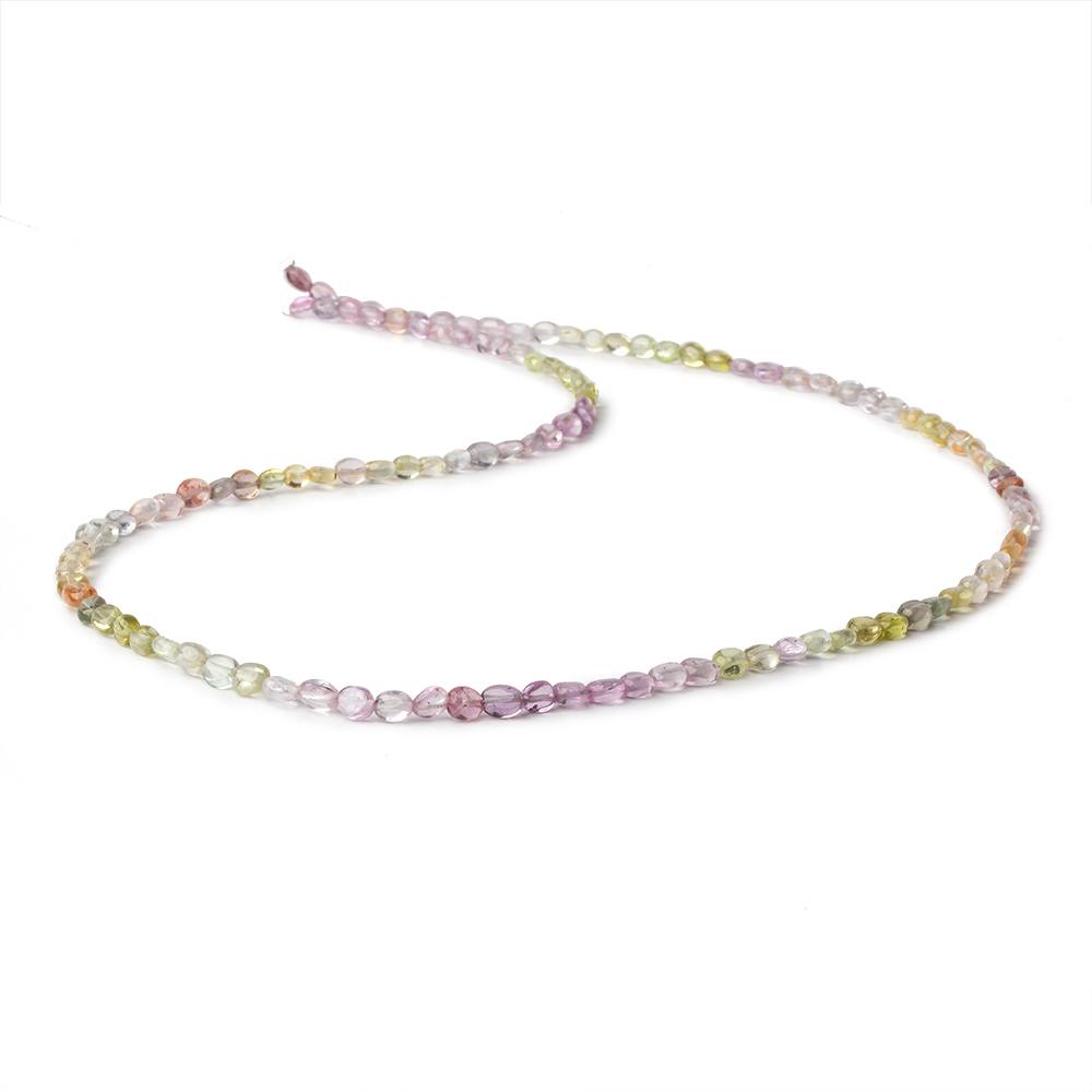 3-4.5mm Multi Color Madagascar Sapphire plain nuggets 18 inch 120 beads