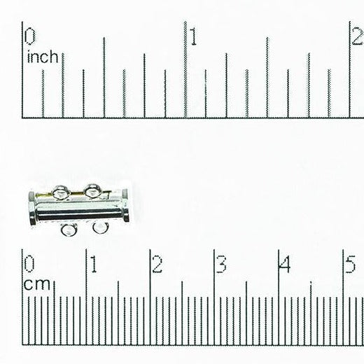 14mm x 10mm 2-Hole Magnetic Slide Clasp - Made of Brass - Sold Individually - CL/MC120/2