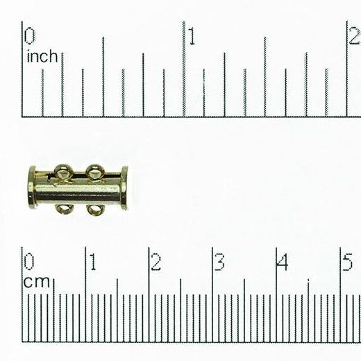 14mm x 10mm 2-Hole Magnetic Slide Clasp - Made of Brass - Sold Individually - CL/MC120/2