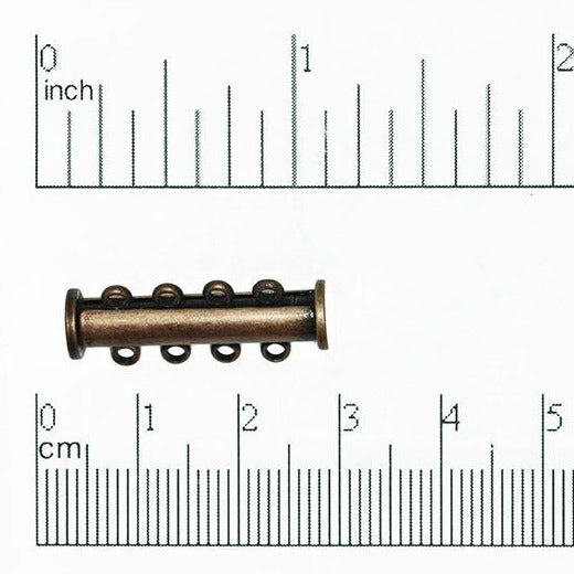 26mm x 10mm 4-Hole Magnetic Slide Clasp - Made of Brass - Sold Individually - CL/MC120/4