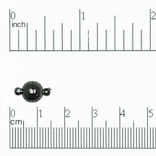 14mm x 8mm Smooth Round Magnet Clasps Sold by the Piece - CL/MC4