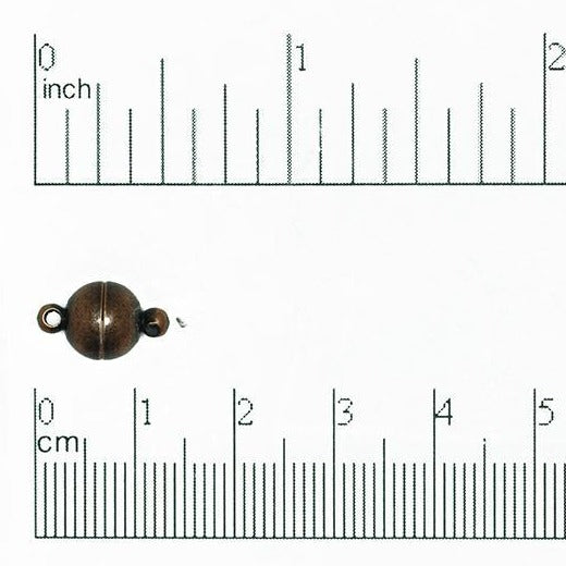 14mm x 8mm Smooth Round Magnet Clasps Sold by the Piece - CL/MC4