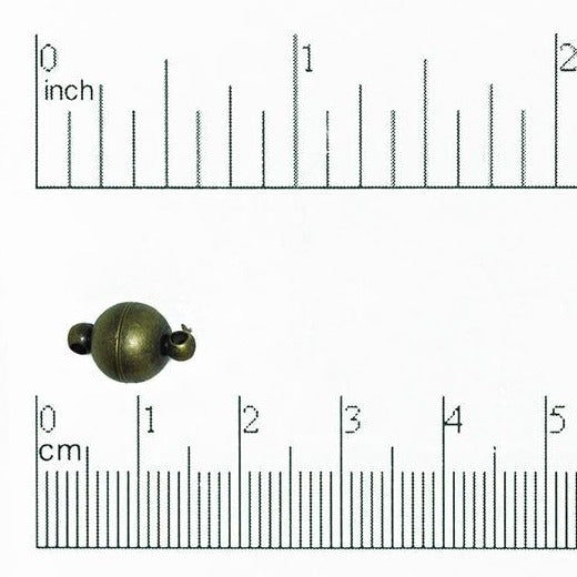 14mm x 8mm Smooth Round Magnet Clasps Sold by the Piece - CL/MC4