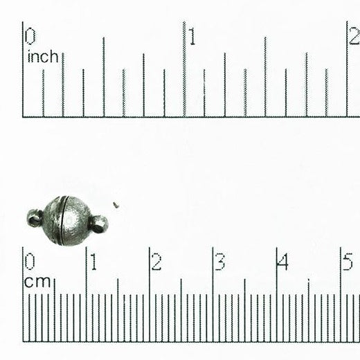 14mm x 8mm Smooth Round Magnet Clasps Sold by the Piece - CL/MC4