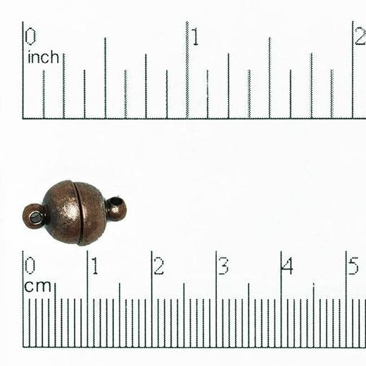 15mm x 10mm Smoothe Round Magnet Clasp Sold by the Piece - CL/MC5