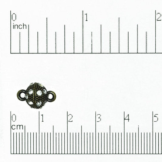 14mm x 10mm Faceted Crystal Magnet Clasp - Made of Brass - Sold Individually - CL/MC8