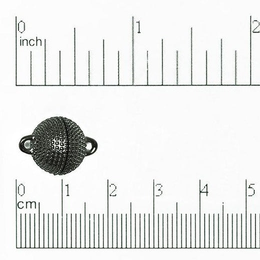 18mm x 13mm Round Studded Magnet Clasp sold by the Piece - CL/MC7