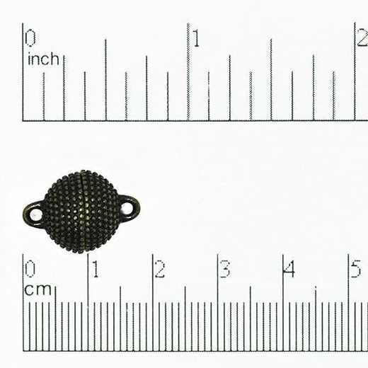18mm x 13mm Round Studded Magnet Clasp sold by the Piece - CL/MC7