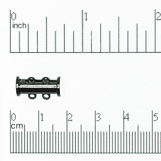 14mm x 10mm 2-Hole Magnetic Slide Clasp - Made of Brass - Sold Individually - CL/MC120/2