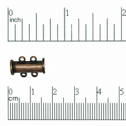 14mm x 10mm 2-Hole Magnetic Slide Clasp - Made of Brass - Sold Individually - CL/MC120/2