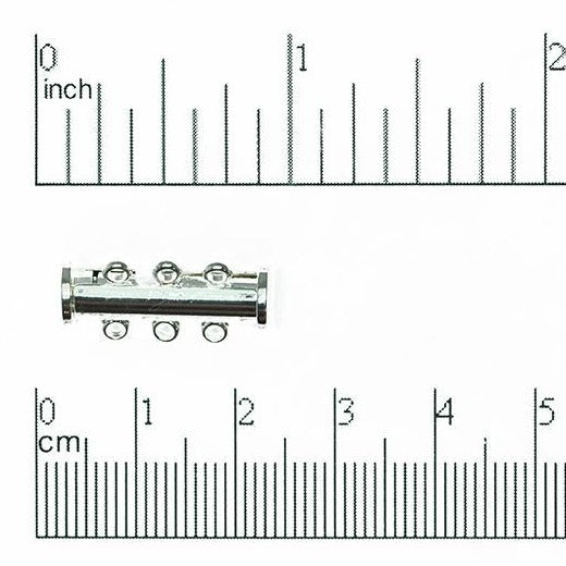 20mm x 10mm 3-Hole Magnetic Slide Clasp sold by the Piece - CL/MC120/3