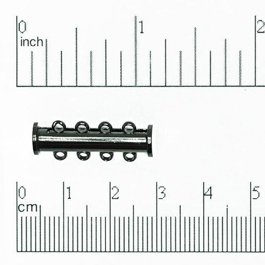 26mm x 10mm 4-Hole Magnetic Slide Clasp - Made of Brass - Sold Individually - CL/MC120/4