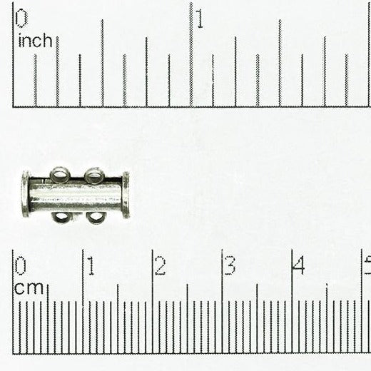 14mm x 10mm 2-Hole Magnetic Slide Clasp - Made of Brass - Sold Individually - CL/MC120/2