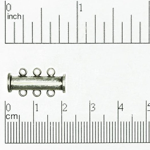 20mm x 10mm 3-Hole Magnetic Slide Clasp sold by the Piece - CL/MC120/3