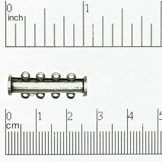 26mm x 10mm 4-Hole Magnetic Slide Clasp - Made of Brass - Sold Individually - CL/MC120/4