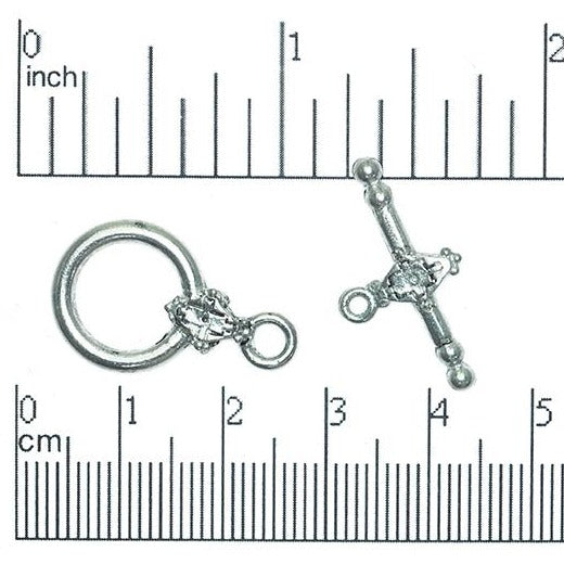 Loop 24mm x 15mm Bar 25mm Toggle Pewter Clasp sold by the Piece - CBS1860