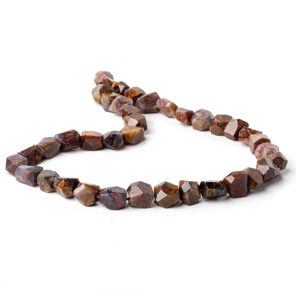 9x8x7-11x9x8mm Pietersite faceted nuggets 16 inch 38 beads