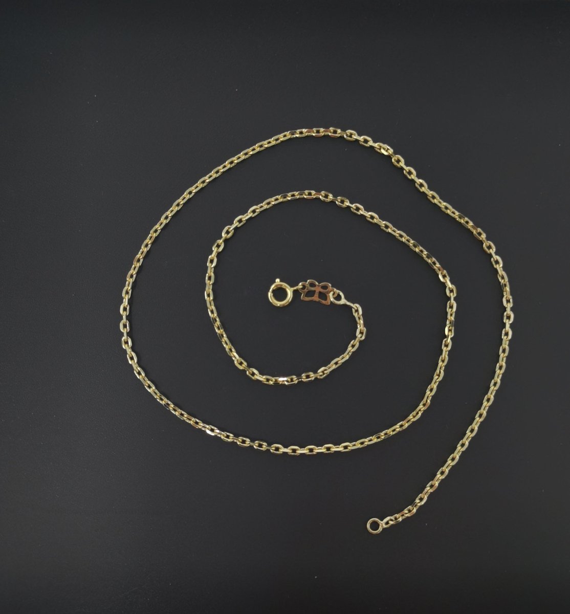 14K Gold Filled 17.0'' Ready to Use Thin Rolo Necklace Chain, Layering Rolo Chain, Dainty 1.5mm Necklace w/ Spring Ring | CN-616