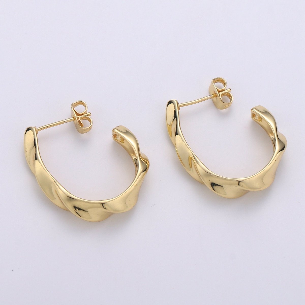 14k Gold Filled Circular Hoop Earring, Earring Supplies for DIY Earring Jewelry,  Earring Supply DIY Findings, Perfect for DIY Earrings Q-240