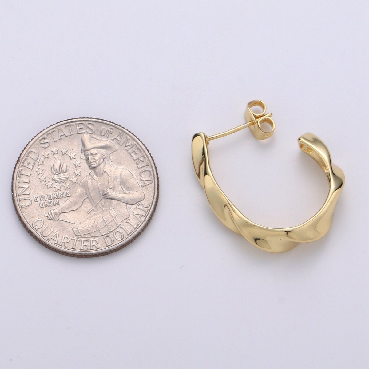 14k Gold Filled Circular Hoop Earring, Earring Supplies for DIY Earring Jewelry,  Earring Supply DIY Findings, Perfect for DIY Earrings Q-240