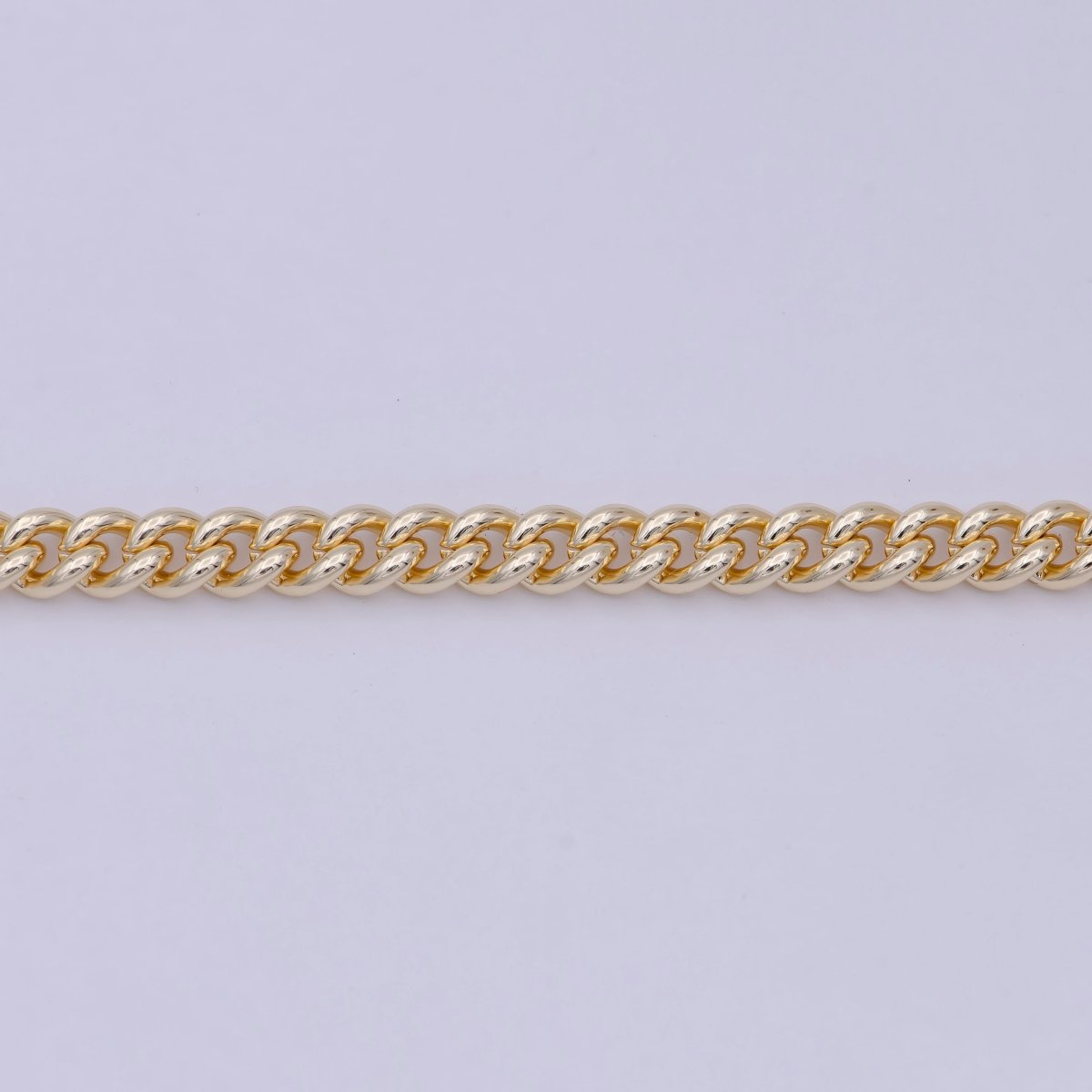 16K Gold Filled Cuban Curb Chain by Yard, Wholesale Bulk Roll Chain for Jewelry Making | ROLL-257