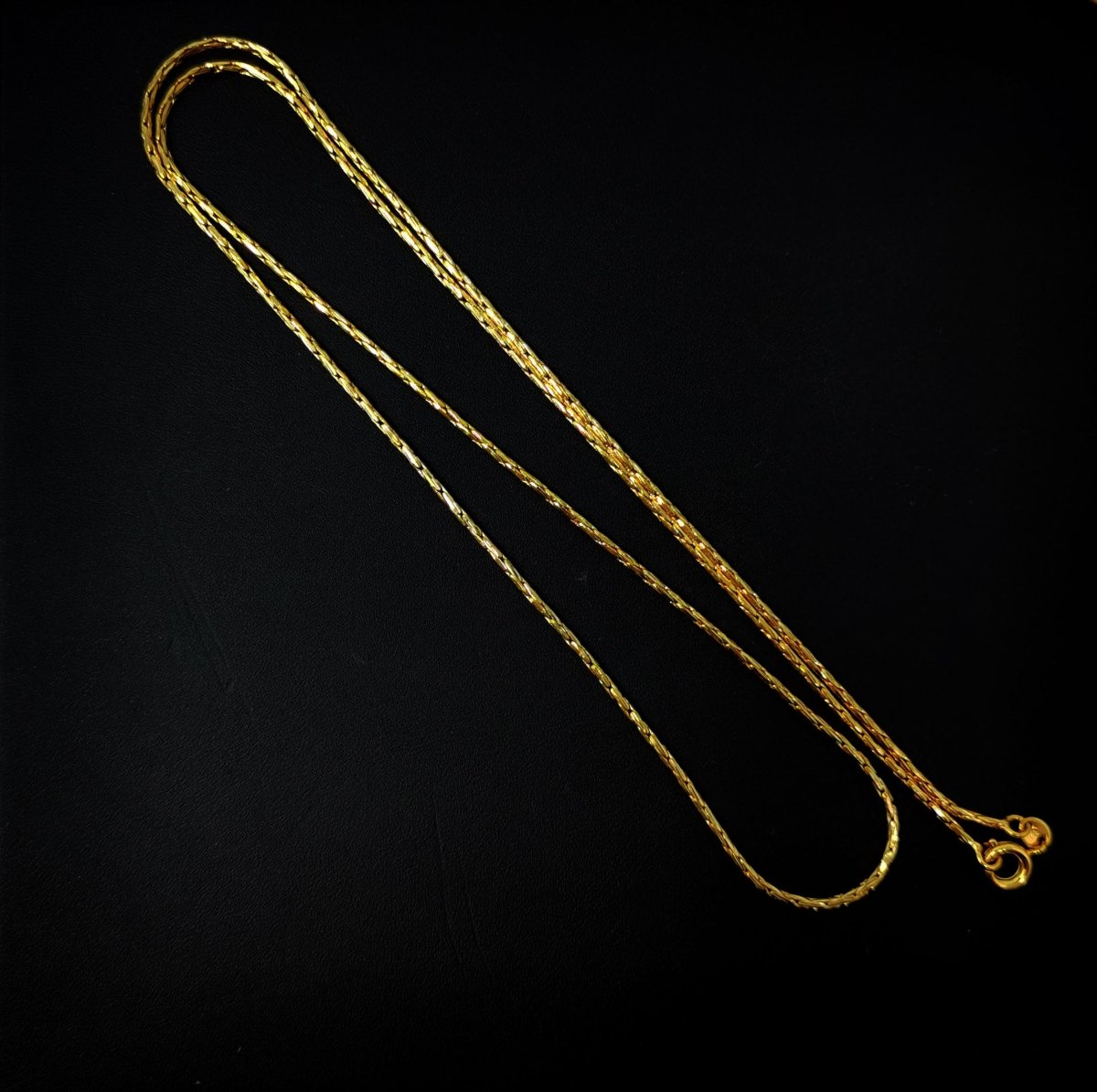 23.5 inches Belcher Boston Chain, 24K Gold Plated, Dainty 1.3mm Gold Plated Belcher Necklace w/ Spring Ring | CN-404  Clearance Pricing