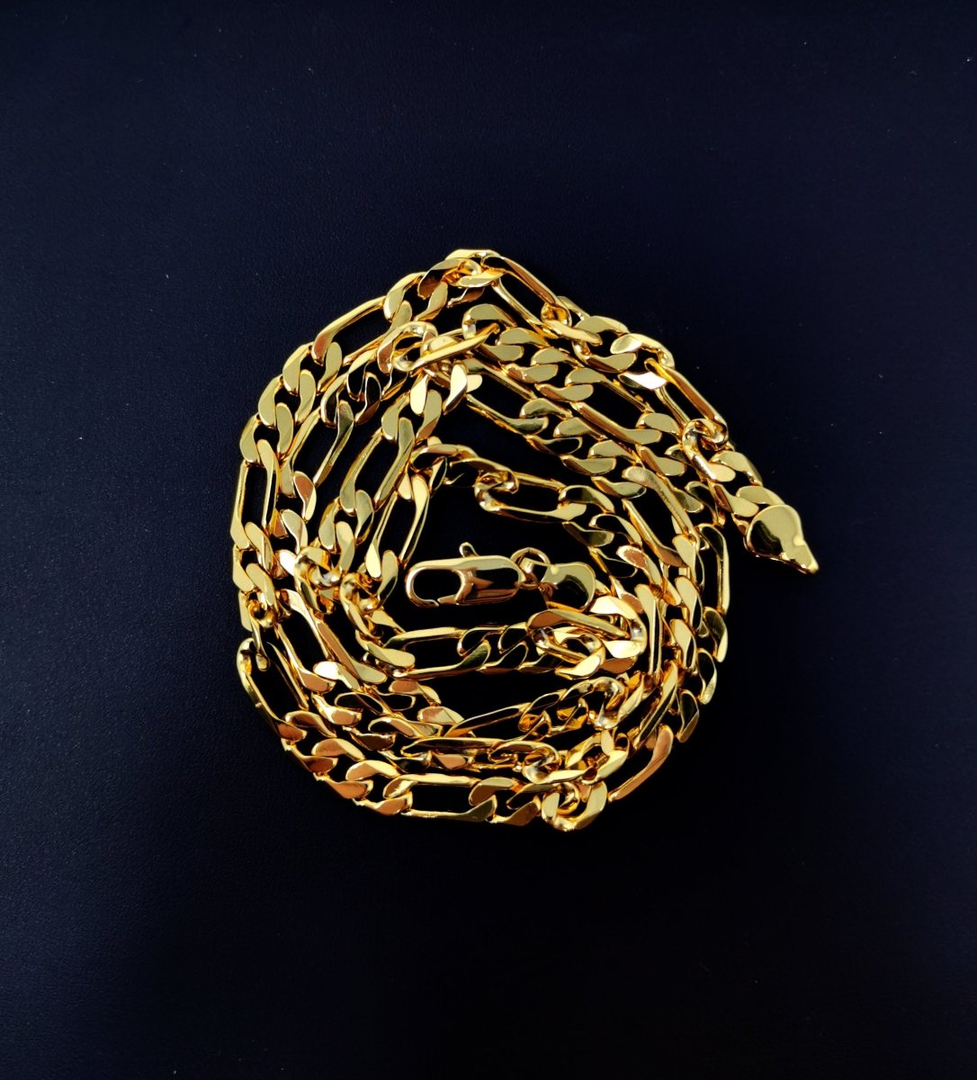 23.5'' Ready to Use 24K Gold Filled Figaro Necklace Chain, Layering Unique Chain Perfect for Pendant Charm Necklace, Statement 4mm Figaro Necklace w/ Lobster Clasps | CN-421  Clearance Pricing