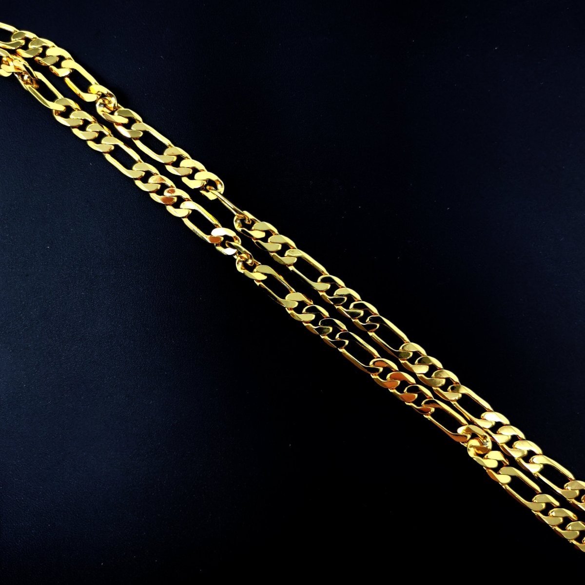 23.5'' Ready to Use 24K Gold Filled Figaro Necklace Chain, Layering Unique Chain Perfect for Pendant Charm Necklace, Statement 4mm Figaro Necklace w/ Lobster Clasps | CN-421  Clearance Pricing