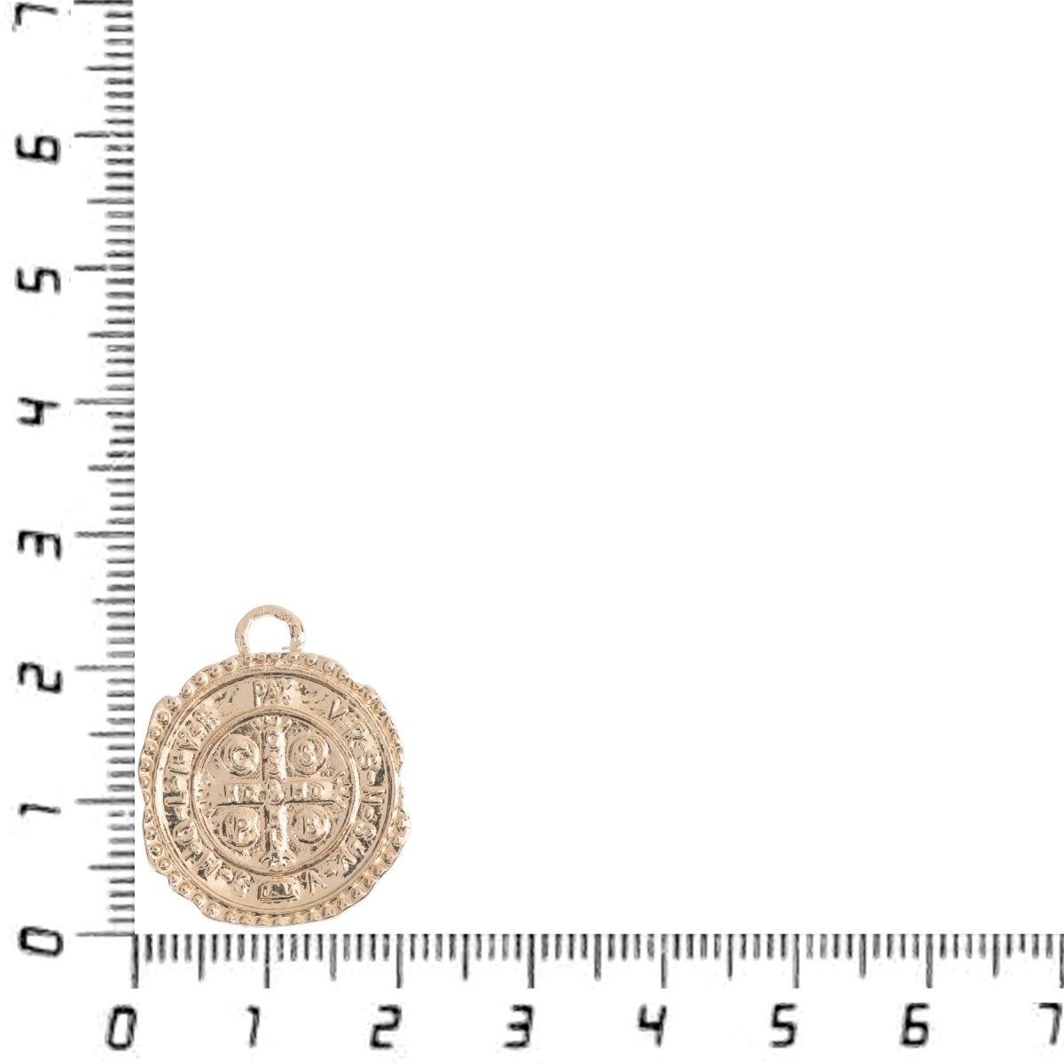 Dainty 18k Gold Filled Rustic Cross Coin Charm Vintage Medallion for Bracelet Necklace Pendant Earring Findings for Jewelry Making C-238