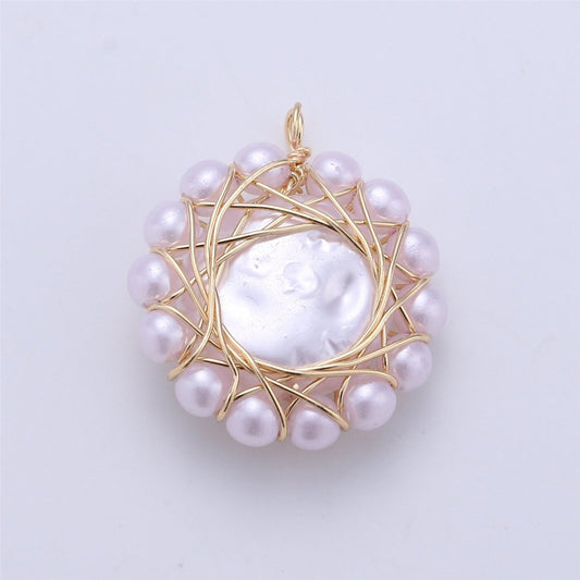 Faux Pearls on a Round Hand Wired E-520