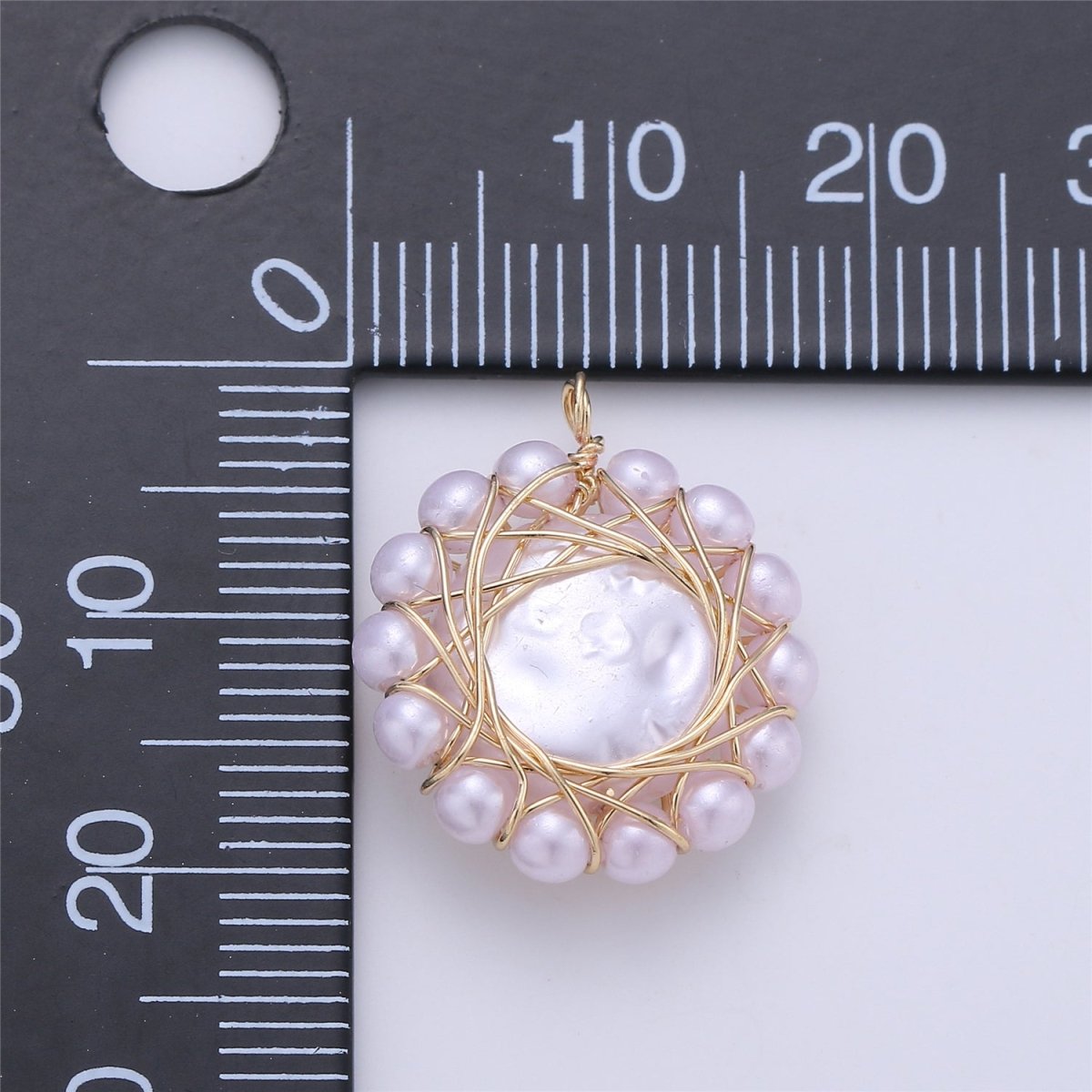 Faux Pearls on a Round Hand Wired E-520