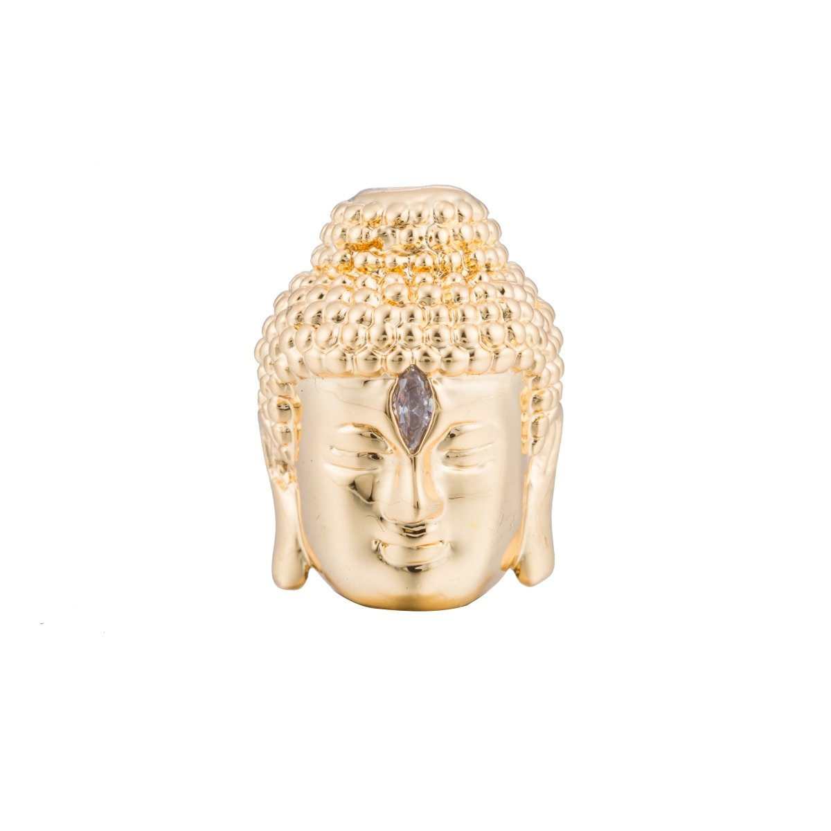 Gold / Silver / Rose Gold Meditation Buddha Head Spacer Beads | B-027