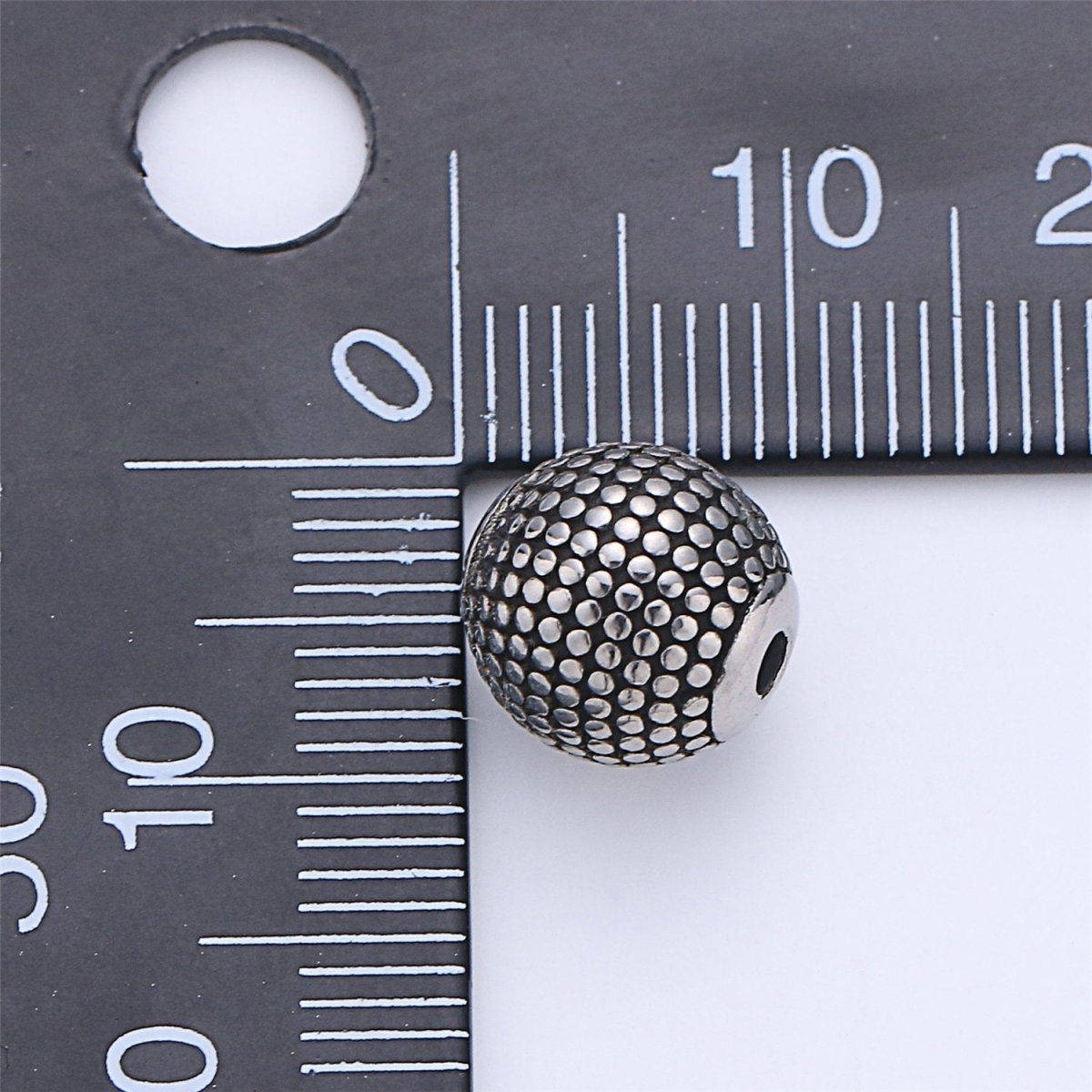 Stainless Steel Disco Ball Charm Spacer Bead, for DIY Jewelry Making European Charms Beaded Bracelet, Bead Size 11x10mm B-432