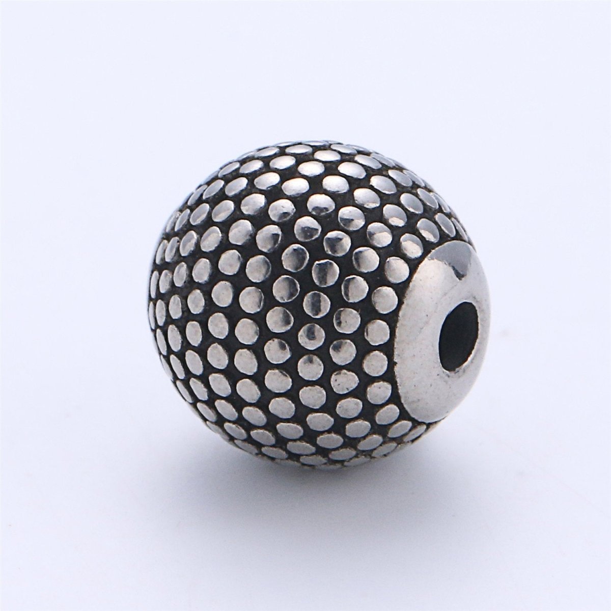 Stainless Steel Disco Ball Charm Spacer Bead, for DIY Jewelry Making European Charms Beaded Bracelet, Bead Size 11x10mm B-432