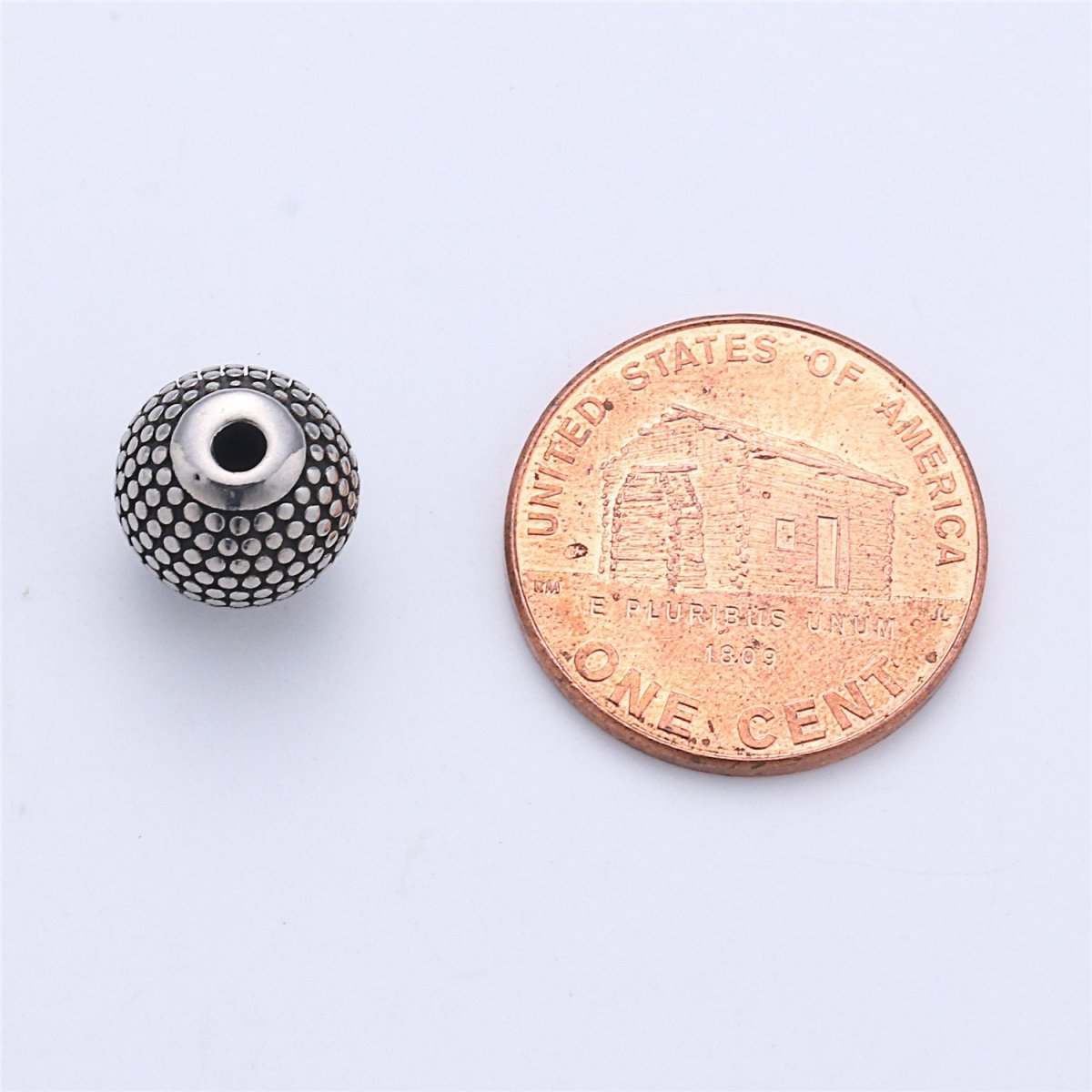 Stainless Steel Disco Ball Charm Spacer Bead, for DIY Jewelry Making European Charms Beaded Bracelet, Bead Size 11x10mm B-432
